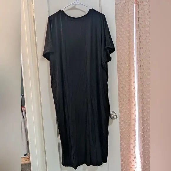 Dwell & Slumber Ribbed Ebony Cocoon Maternity Nursing Dress Size M/L Black - Picture 4 of 4